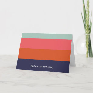 Carte Design élégant à rayures multicolores personnalisé