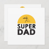 Carte Design élégant "SUPER DAD" Voeux personnalisés (Devant / Derrière)