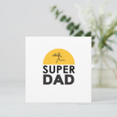 Carte Design élégant "SUPER DAD" Voeux personnalisés (Debout devant)
