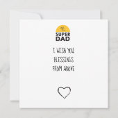 Carte Design élégant "SUPER DAD" Voeux personnalisés (Dos)