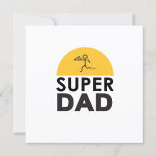 Carte Design élégant "SUPER DAD" Voeux personnalisés