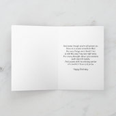 Carte Design floral Fille personnalisée Anniversaire (Intérieur)