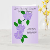 Carte Design floral Fille personnalisée Anniversaire (Fleur jaune)