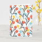 Carte Design floral Motif de Tulipe en blanc (Fleur jaune)