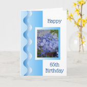 Carte Design floral Personnalisé 65e anniversaire (Fleur jaune)