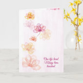 Carte Design floral sympathique sur rose (Fleur jaune)