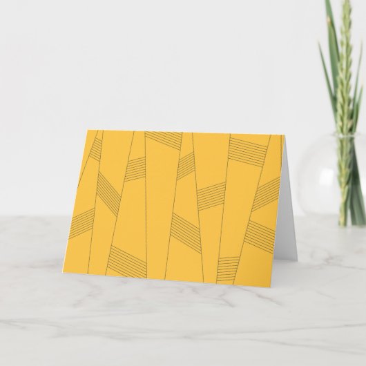 Carte Design graphique abstrait simple, jaune et moderne (Devant)