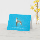 Carte Design italien Greyhound (Fleur jaune)