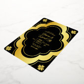 Carte Design mariage Élégante Et Classique Gold Fo (Rotation)