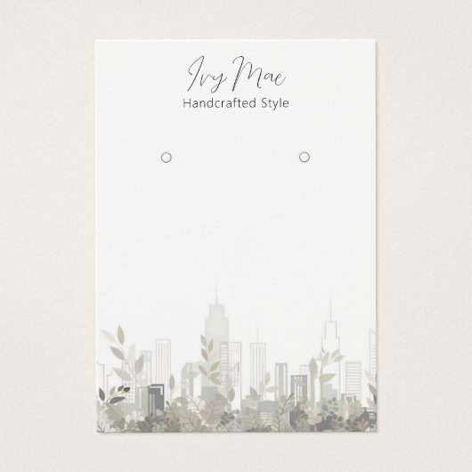 Carte Design Moderne Chic Foliage Bâtiments (Devant)