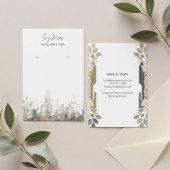 Carte Design Moderne Chic Foliage Bâtiments