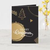 Carte Design moderne de Noël avec accentuation géométriq (Fleur jaune)