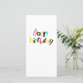 Carte Design moderne et gai de "Joyeux anniversaire" (Debout devant)