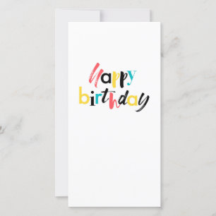 Carte Design moderne et gai de "Joyeux anniversaire"