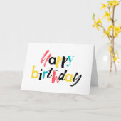 Carte Design moderne et gai de "Joyeux anniversaire" (Fleur jaune)
