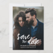 Carte Design moderne manuscrit QR CODE mariage site Web (Devant)