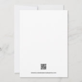 Carte Design moderne manuscrit QR CODE mariage site Web (Dos)