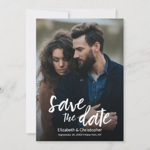 Carte Design moderne manuscrit QR CODE mariage site Web