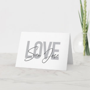 Carte Design moderne, simple, chic, cool Love San Jose