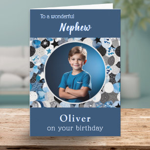 Carte Design moderne tendance 1 photo Nephew Anniversair