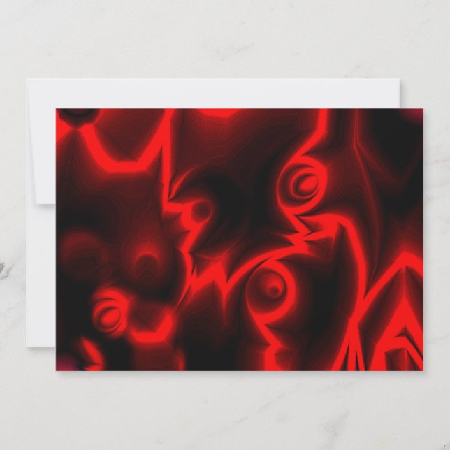 Carte design numérique tourbillon rouge et noir (Devant)