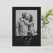 Carte Design photo minimaliste moderne Enregistrer la da (Debout devant)