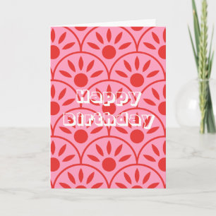 Carte Design rétro, Joyeux Anniversaire