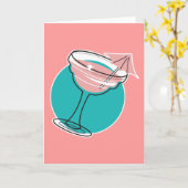 Carte design rétro margarita (Fleur jaune)