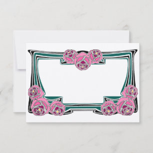 Carte Design Rose Art Nouveau