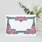 Carte Design Rose Art Nouveau (Debout devant)