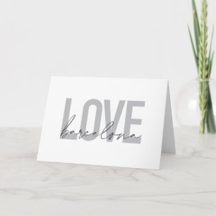 Carte Design simple, urbain, moderne, cool Love Barcelon