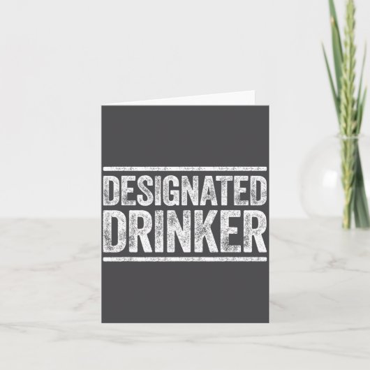 Carte Designated Drinker Shirt Funny Men Women Drinking  (Devant)