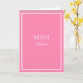 Carte Designer Inspired Pink Mon Amie (Fleur jaune)
