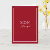 Carte Designer Inspired Red Mon Amour (Fleur jaune)