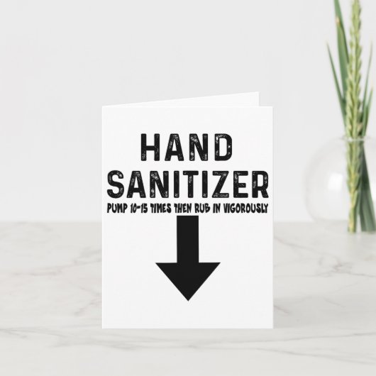 Carte Désinfectant pour les mains Humour (Devant)