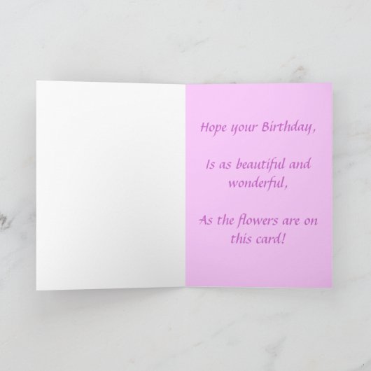 CARTE DÉSIRS D'ANNIVERSAIRE LILY (Intérieur)