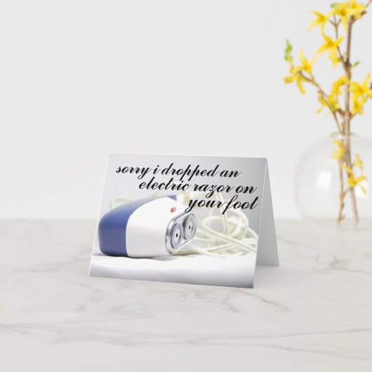 Carte désolé (Fleur jaune)