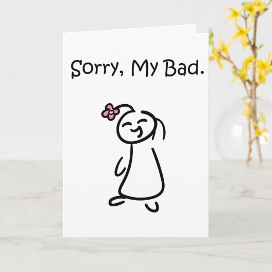 Carte Désolé (Fleur jaune)