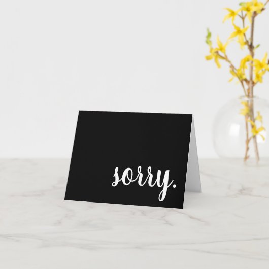 Carte désolé (Fleur jaune)