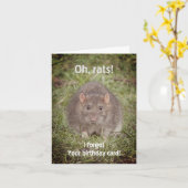 Carte Désolé anniversaire manqué tardivement - rats (Fleur jaune)