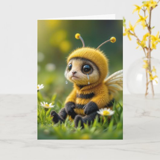 Carte Désolé Bumblebee (Fleur jaune)