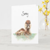 Carte Désolé, Canard En Colère, Encouragement, Perte D'E (Fleur jaune)