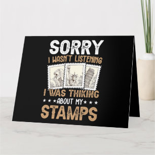 Carte Désolé D'Avoir Écouté Drôle Timbre Collecter Phi