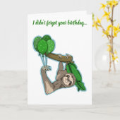 Carte Désolé d'avoir oublié ton anniversaire (Fleur jaune)