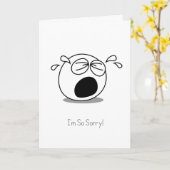 Carte Désolé de pleurer la face (Fleur jaune)