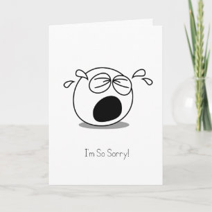 Carte Désolé de pleurer la face