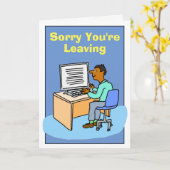 Carte Désolé de quitter Asian Homme. (Fleur jaune)