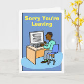 Carte Désolé de quitter Black Male. (Fleur jaune)