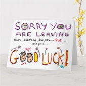 Carte Désolé De Quitter Le Travail (Fleur jaune)