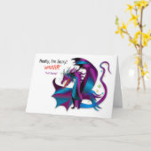 Carte Désolé De Vous Avoir Blessé Fierce Dragon Shades P (Fleur jaune)